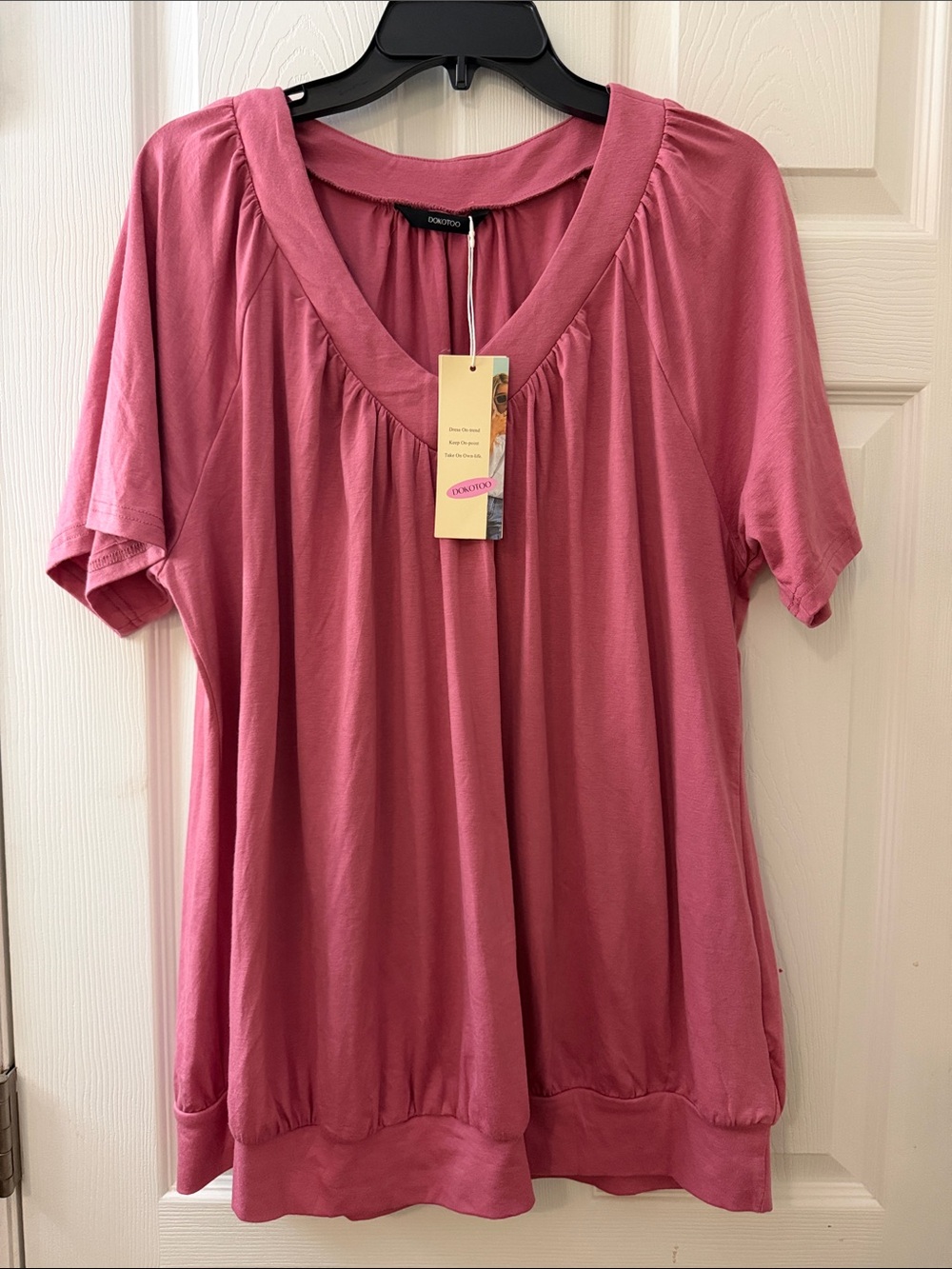 Pink v-neck top s XL
